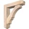 Ekena Millwork Balboa Arts and Crafts Smooth Bracket w/ Offset Brace, Douglas Fir, 5 1/2"W x 24"D x 24"H BKT0604X24X24BOA03SDF - alternate 1